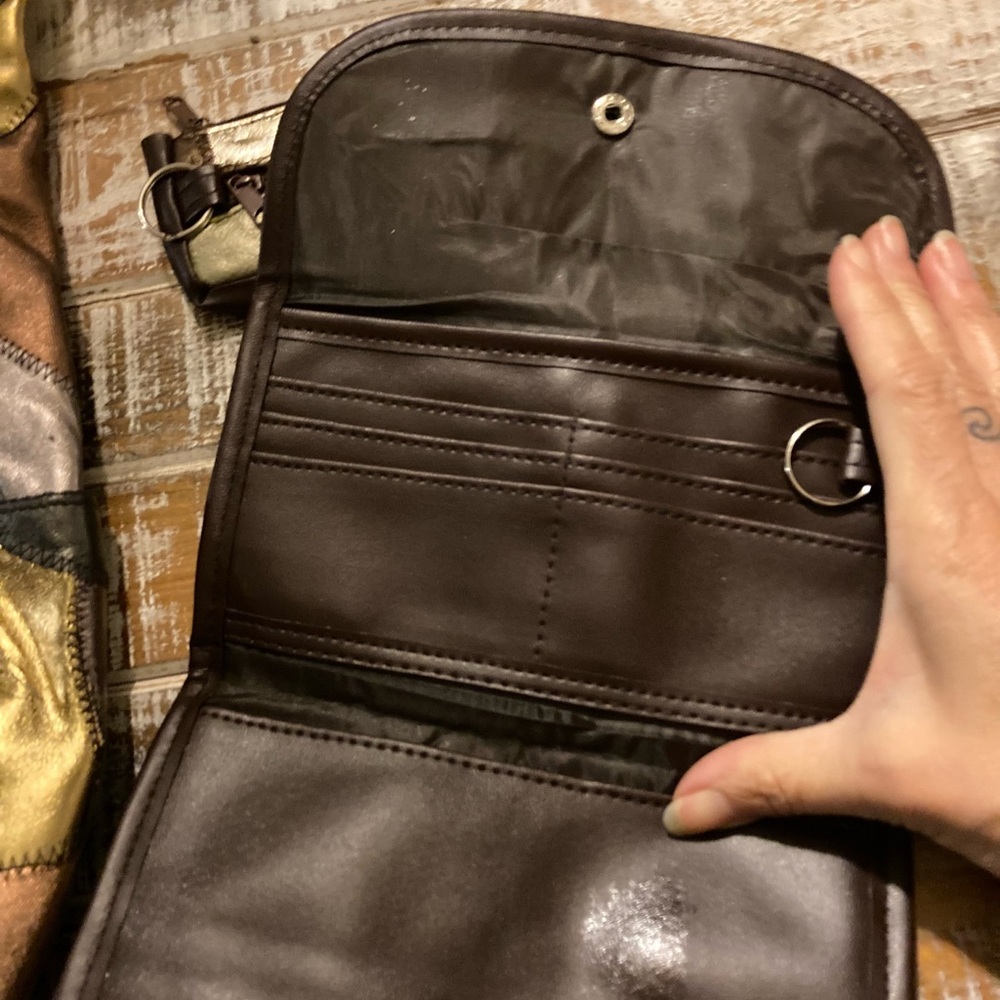 Vintage Patchwork Leather Shoulder Bag Set - image 4